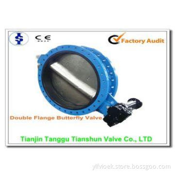 Rubber Seated Double Flanged Butterfly Valve Cast Iron 2" -